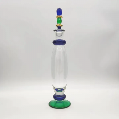 Dekorative Karaffe mit Glasst&ouml;psel, mehrfarbig