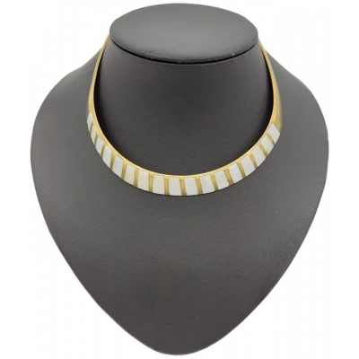 Art Deco Halsreif mit Perlmutteinlagen