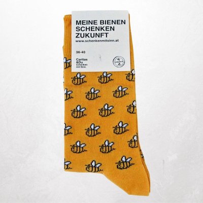 Nachhaltige Produkte | Caritas Wien | Socken Biene | Caritas Wirhelfen.shop