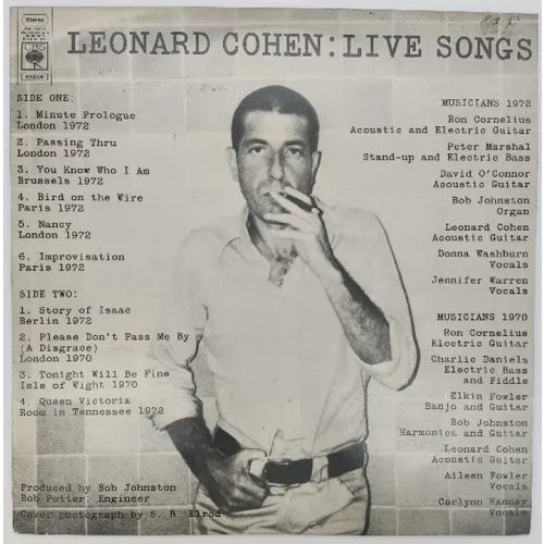 Vinyl LP - Leonard Cohen - Live Songs 
