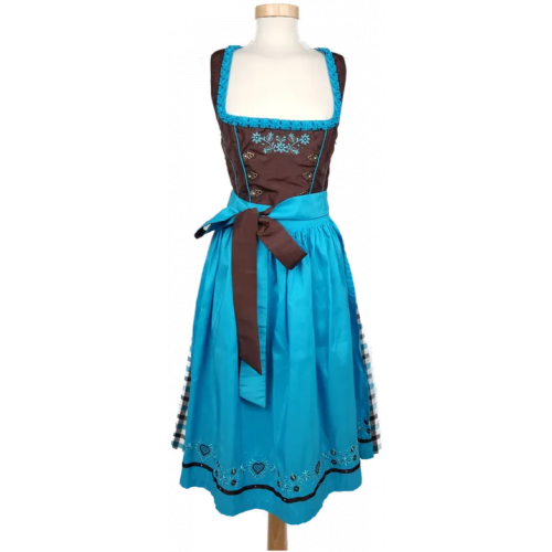 Landhaus C&A Damen Dirndl blau/braun - Größe 38