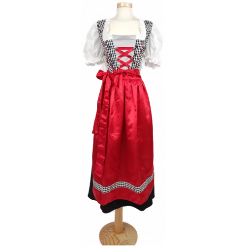 Wiesn Fashion Damen Dirndlkleid schwarz/rot/weiß - Größe 40