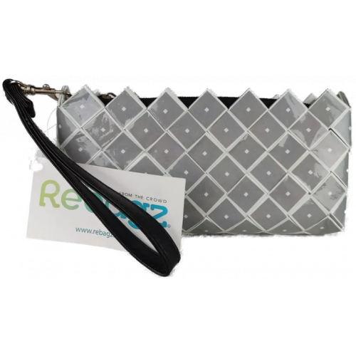 Rebagz Upcycling Damen Clutch grau/hellgrau