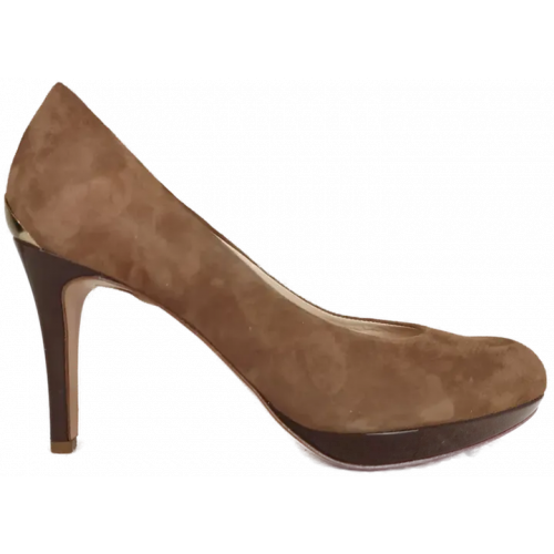 Högl Damen Pumps Veloursleder braun - Größe 5