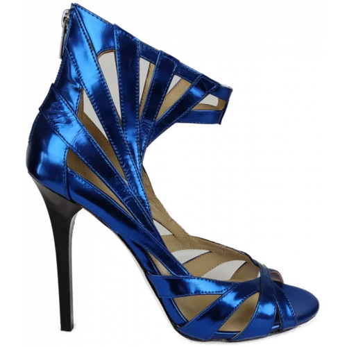 Jimmy Choo for H&M Damen High Heels Leder blau metallic - Größe 40