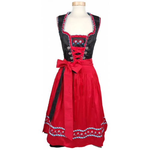Landhaus C&A Naturally Damen Dirndl schwarz/rot/blau - Größe 40
