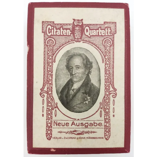 Citaten Quartett - Altes Kartenspiel, J.W. Spear & Söhne 