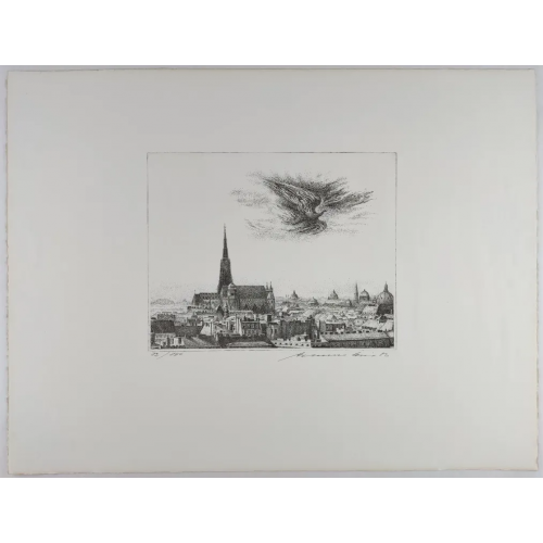 Helmut Kies - Wien, limitierte Radierung handsigniert