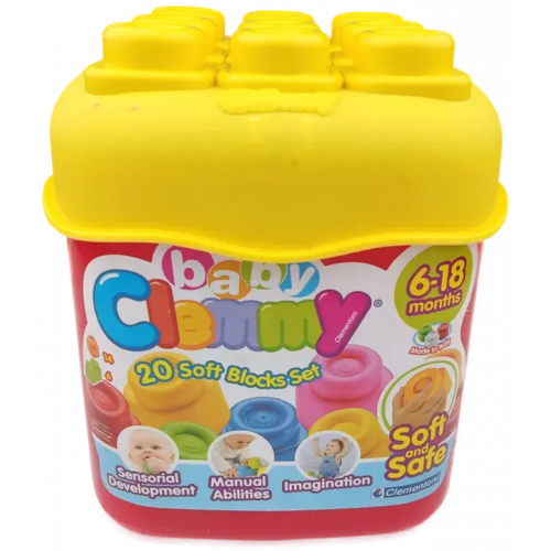 Clementoni - Baby Clemmy 20 Soft Blocks Set 