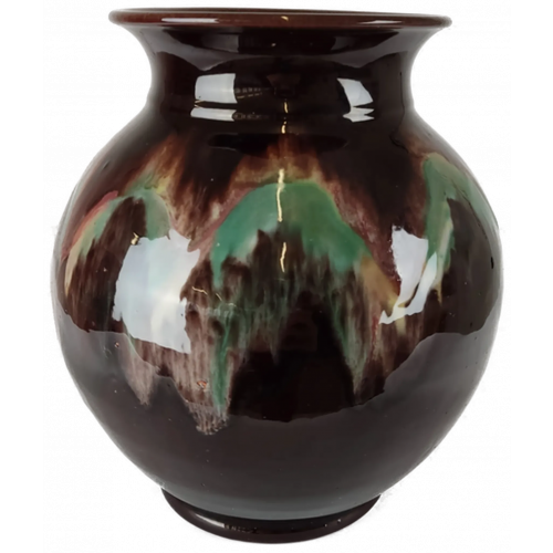 Liezen Austria - Keramik Vase mit Laufglasur, mehrfarbig