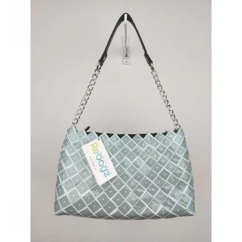Rebagz Upcycling Damen Tasche, grau/weiß