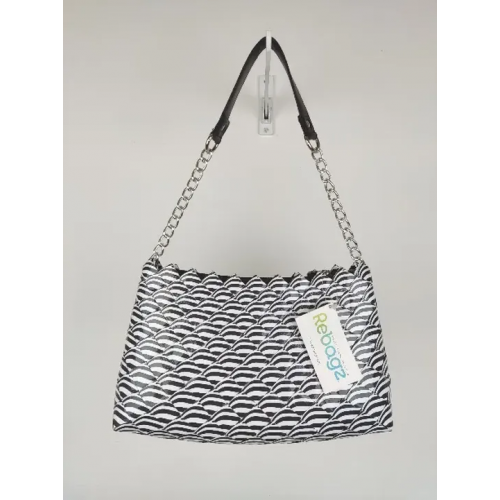 Rebagz Upcycling Damen Tasche schwarz/weiß