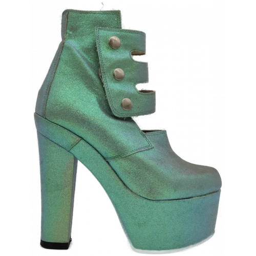 El Dantes Damen Glitter Plateau-Boots - Größe 39