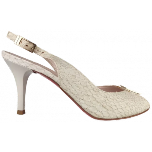 roccobarocco Damen Slingpumps creme - Größe 37