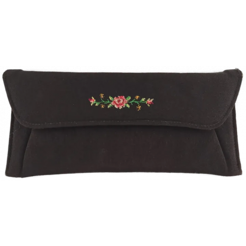 Damen Clutch Textil schwarz