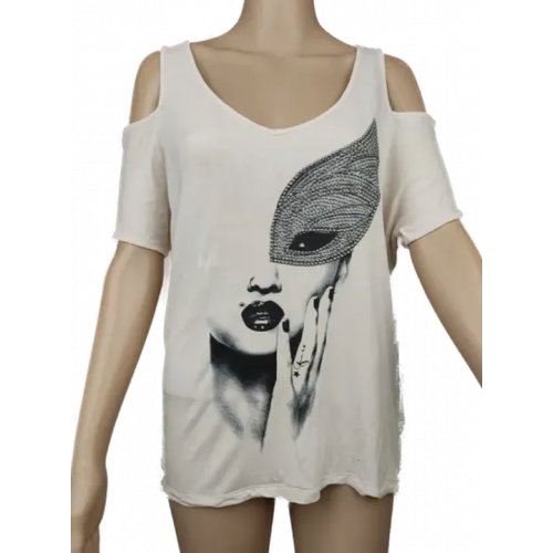 GUESS Damen Cold Shoulder Shirt - Größe S