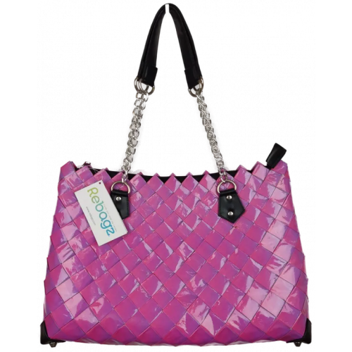 Rebagz Upcycling Damen Shopper pink/lila