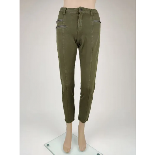 MANGO Damen Hose dunkles olivgrün - Größe 36