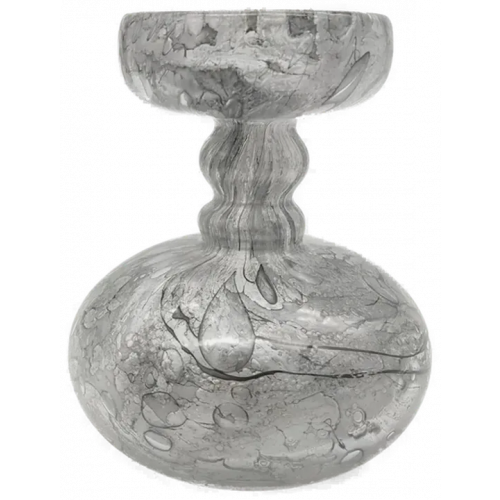 Dekorative Glasvase in Transparent/Grau