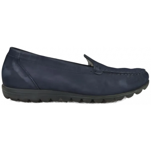 Waldläufer Damen Mokassins Leder blau - Größe 5/H