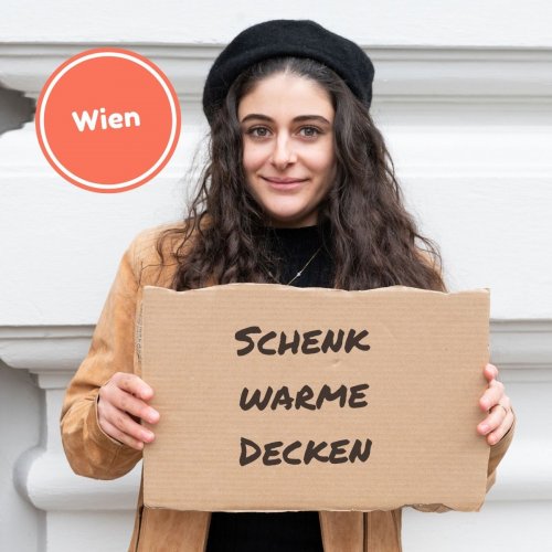 Schenk obdachlosen Menschen Wärme