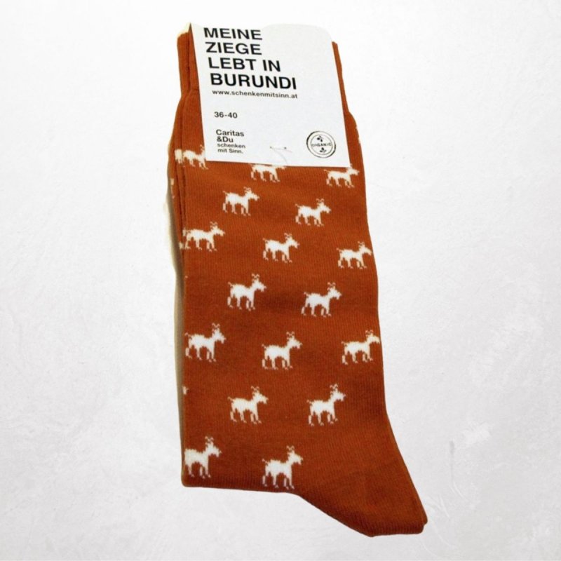 Socken Ziege Orange 36-40